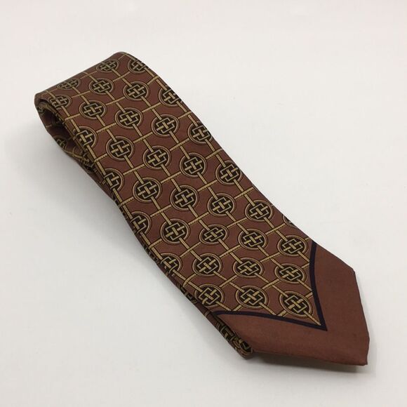 Vintage Smithsonian Institution By Prince Consort Floor Tile  Silk Tie - Picture 2 of 15